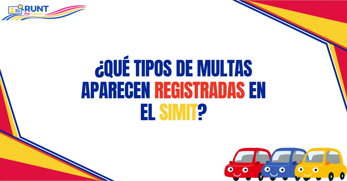 ¿Qué Tipos De Multas Aparecen Registradas en el SIMIT?
